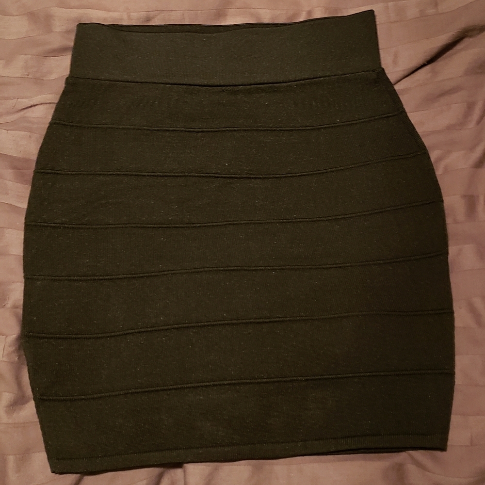 Black mini skirt